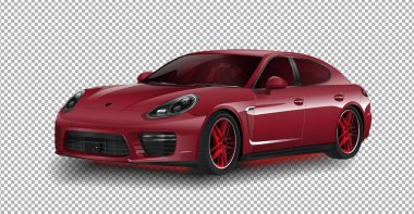 Cenevre, İsviçre - 7 Mart 2017: Yeni 2018 Porsche 911 Gt3 spor araba Porsche çizimi şeffaf arkaplan, gerçekçi gölgeli özel araba yarışları