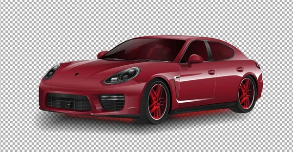 Genf, Schweiz - 7. März 2017: Neue Porsche 911 gt3 Sportwagen Porsche Vektor Illustration auf transparentem Hintergrund, Rennsportwagen mit realistischem Schatten — Stockvektor