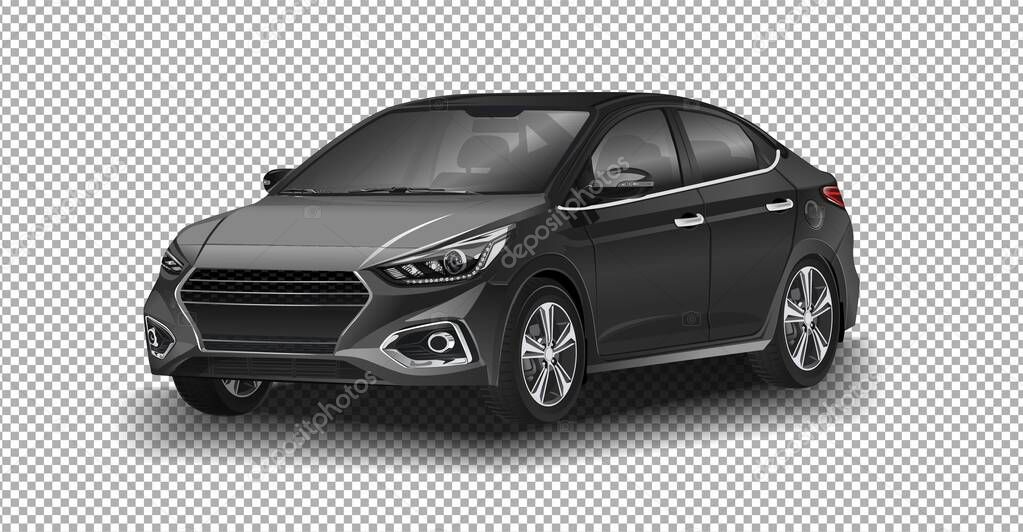 Saint Petersburg, Russia - June 2019: Hyundai Solaris. One of the best-selling models of Hyundai Motor Company