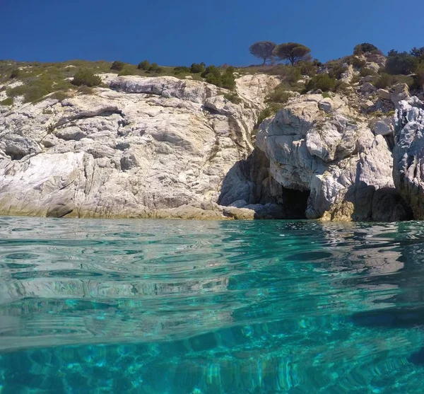 Grotta Azzurra Cavoli Ilha Elba Itália — Fotografia de Stock