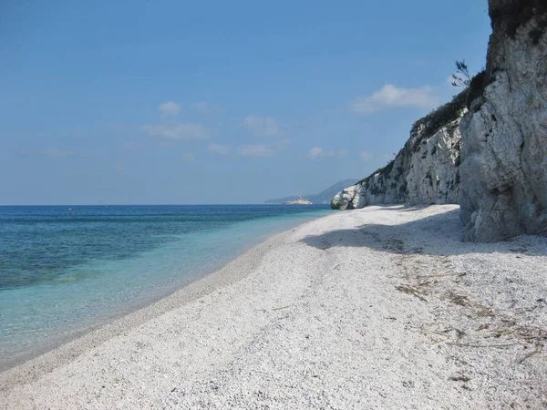 Praia Seixos Capo Bianco Ilha Elba Itália — Fotografia de Stock