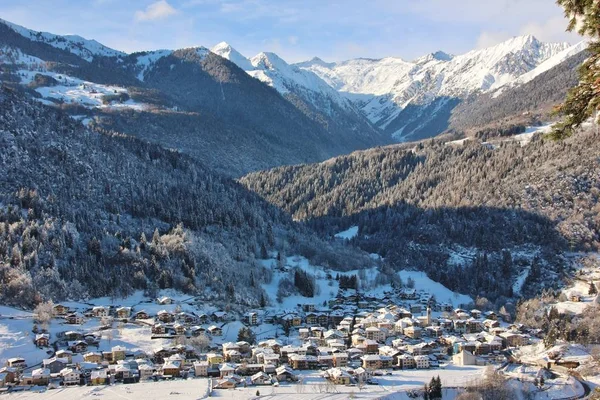Alpine Village Bondo Sella Giudicarie Trentino Alto Adige Itália — Fotografia de Stock