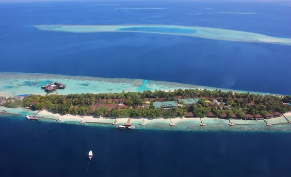 Veduta Aerea Degli Atolli Dall Idrovolante Maldive — Foto Stock