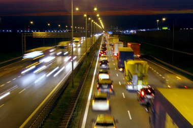 karayolu trafik gece