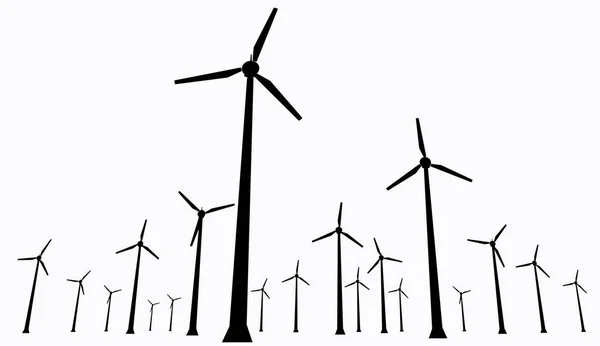 Wind turbines isolated — Stock Photo, Image