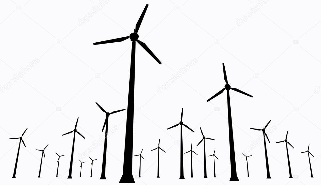 Wind turbines isolated