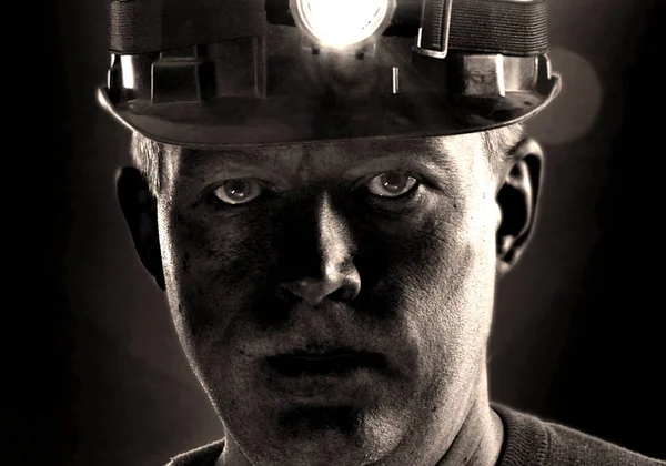 Coal miner ��� face of worker — Stock Photo, Image