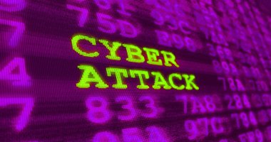 Gürültü efekti ile siber saldırı ve bilgisayar güvenlik uyarıları