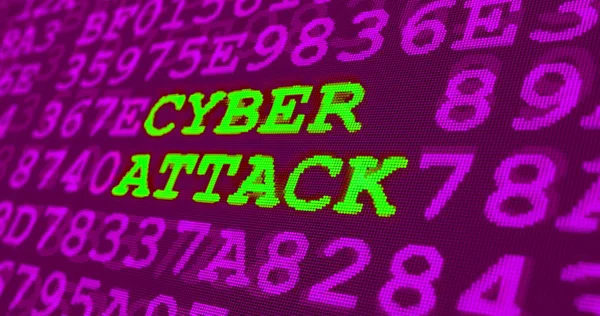 Cyber angreb og computer sikkerhedsadvarsler cyber angreb - Stock-foto