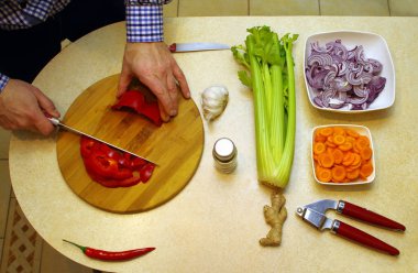 Vejetaryen Gıda kesme