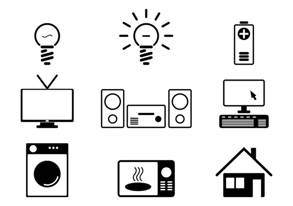 Signos de bienes del hogar 1 — Vector de stock