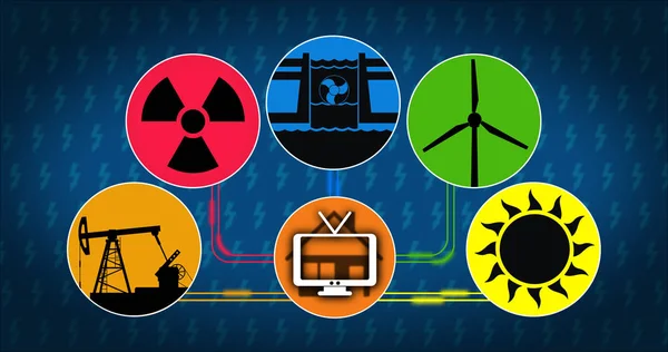 Electricity source production and consumption concept