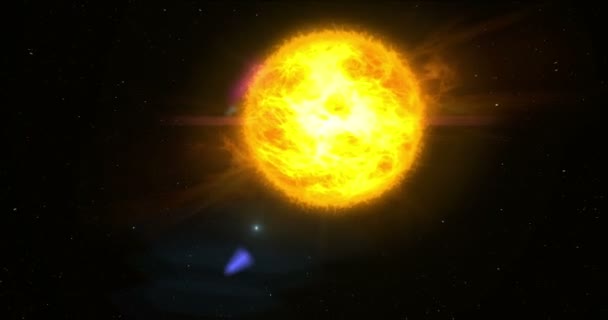 Lever Soleil Dans Système Solaire Lointain Soleil Sur Exoplanète Terrestre — Video