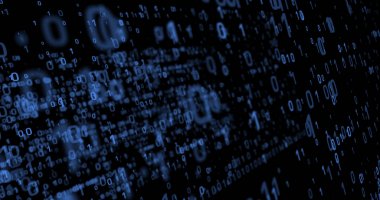 Dinamik mavi numaraları ile dijital arka plan