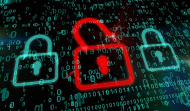 Siber Güvenlik - kırmızı asma kilit