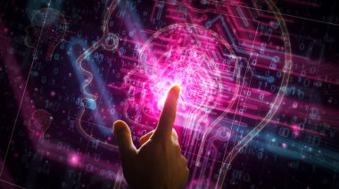 Yapay Zeka Fütürist İllüstrasyon