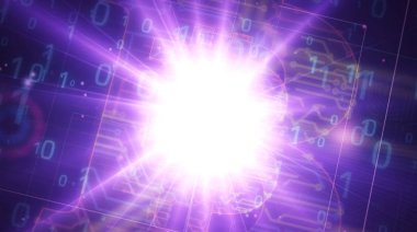 Bitcoin fütürist illüstrasyon