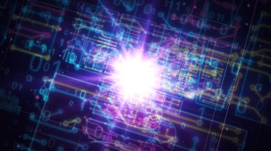 Html5 imzalı fütürist illüstrasyon