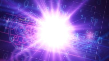 Siber güvenlik anahtarı fütürist illüstrasyon