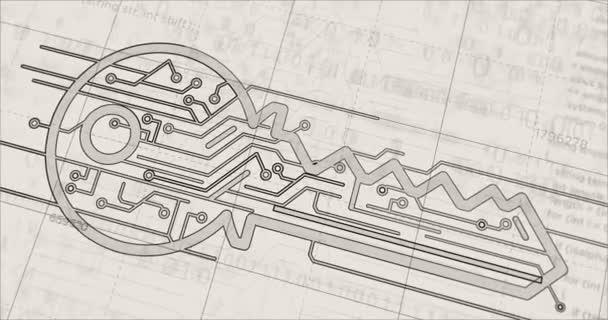 Creación Proyectos Iconos Seguridad Cibernética Concepto Abstracto Protección Informática Seguridad — Vídeos de Stock