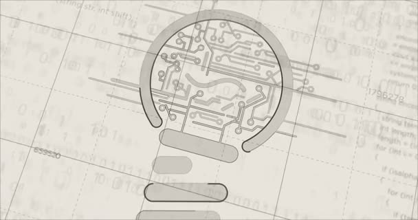 Novo Conceito Com Criação Projeto Símbolo Lâmpada Conceito Abstrato Inovação — Vídeo de Stock