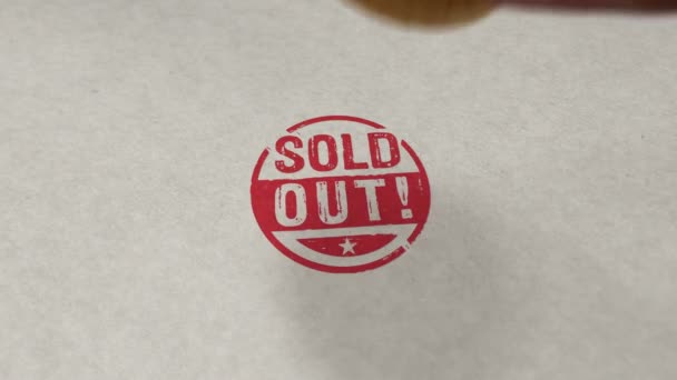 Épuisé timbre animation bouclable et transparente. Impact d'emboutissage. Succès de la vente de billets, promotion des produits, prix et acheter 3D rendu concept de boucle .