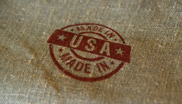 Κατασκευασμένο σε Usa σφραγίδα και σφράγιση — Φωτογραφία Αρχείου