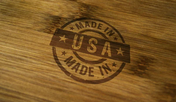 Made in USA stamp and stamping — Stock Photo, Image