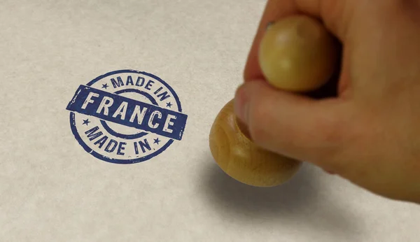 Made in France stamp and stamping — ストック写真