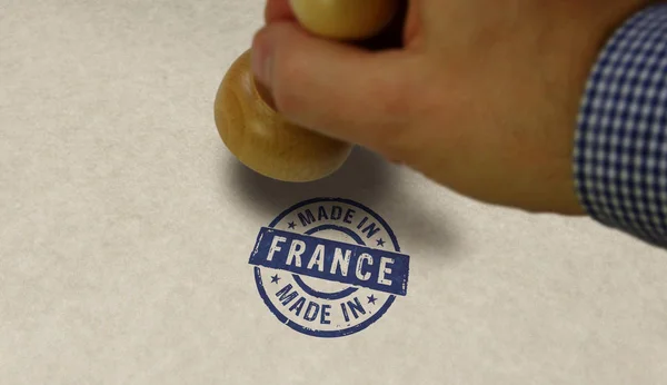 Made in France stamp and stamping — ストック写真