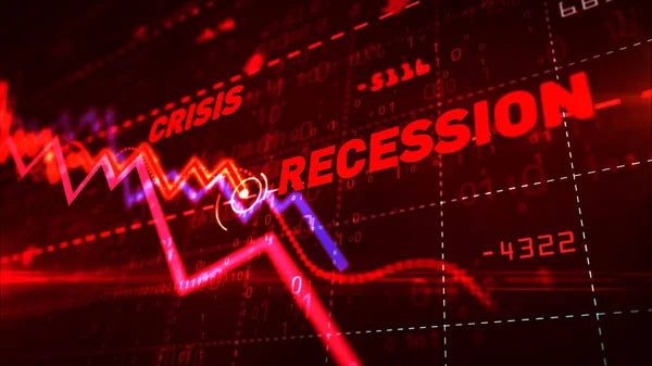 Krize a burzy cenných papírů v grafu — Stock fotografie