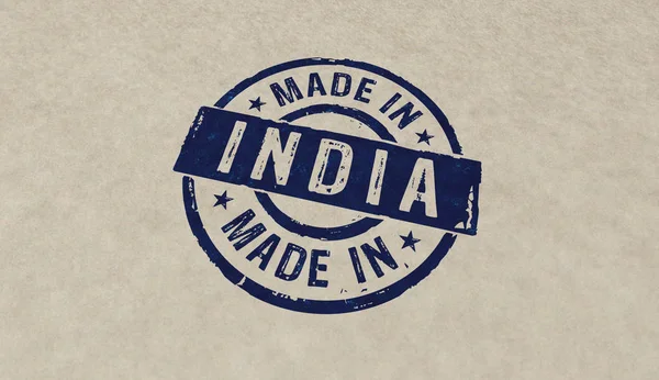 Hecho en la India sello y estampado — Foto de Stock