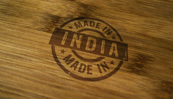 Made in India timbro e timbro — Foto Stock