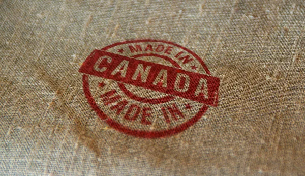 Hecho en Canadá sello y estampado — Foto de Stock