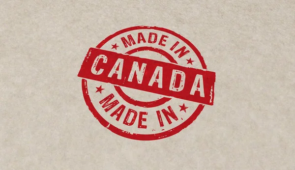 Made in Canada σφραγίδα και σφράγιση — Φωτογραφία Αρχείου