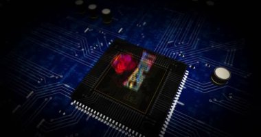 Oyun sembolü fütüristik hologram 3D animasyon ile Esport siber oyunları. Soyut dijital video oyunu ve dijital spor kavramı.