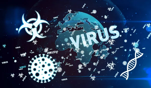 Virus Coronavirus Pandemia Epidemia Viral Infección Ciencia Salud Covid Símbolos —  Fotos de Stock