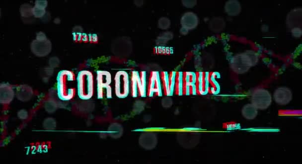 Pandemia Globale Coronavirus Con Numero Crescente Casi Animazione Rendering Allarme — Video Stock