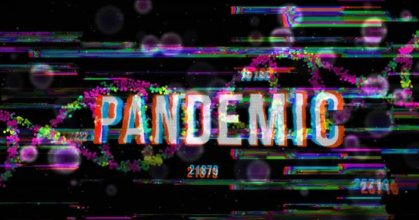 Covid Globale Pandemie Mit Steigenden Zahlen Epidemiealarm Mit Zellen Und — Stockfoto