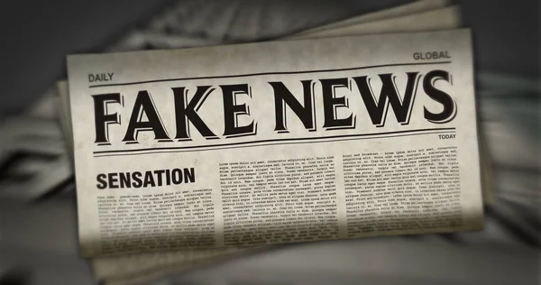 Fake News Papier Drucken Illustration Falschmedien Pressen Produktion Und Propagieren — Stockfoto