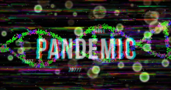 Globalna Pandemia Covid Wzrostem Liczby Alarm Epidemiczny Komórkami Helisą Dna — Zdjęcie stockowe