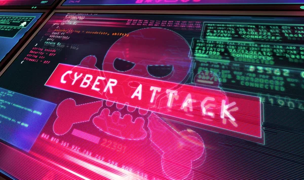 Hacker Escribiendo Teclado Rompe Seguridad Informática Pantalla Del Holograma Virtual — Foto de Stock