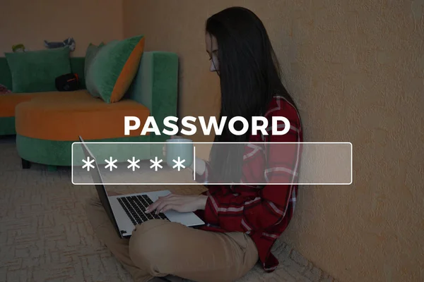 Lösenordslåda Webbläsare — Stockfoto