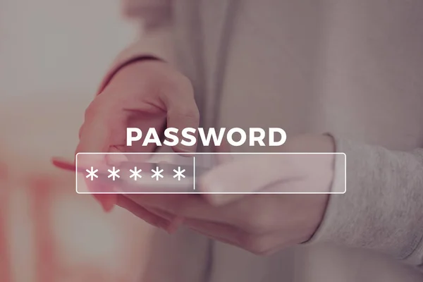 Casella Password Nel Browser Internet — Foto Stock