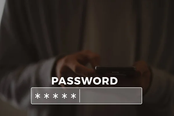 Casella Password Nel Browser Internet — Foto Stock