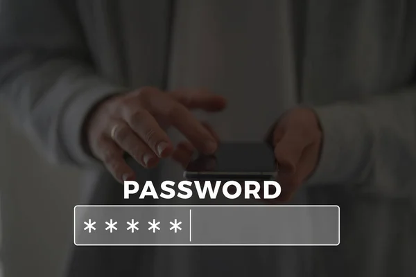 Casella Password Nel Browser Internet — Foto Stock