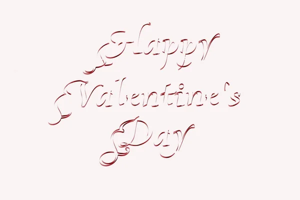 Tekst Happy Valentines Day Med Skygger - Stock-foto