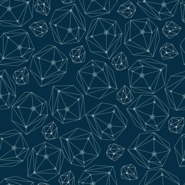 Soyut vektör arka plan çerçevesi kristalleri ile. Sorunsuz geometri desen Tekstil, duvar kağıdı, ambalaj kağıdı, web için.