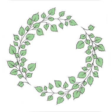 Greenleaves ile suluboya çelenk