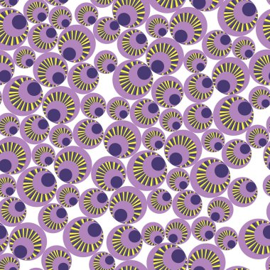 Soyut vektör arka plan ile yuvarlak elemanları, sorunsuz baskı Tekstil ve ambalaj kağıdı için